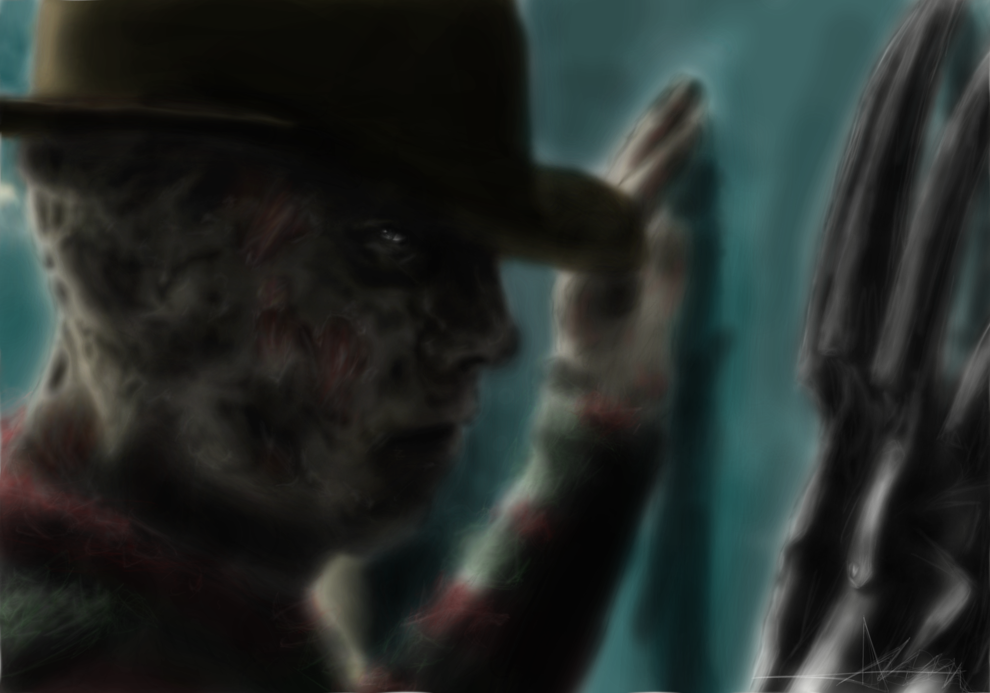 Freddy Krueger's evil eyes