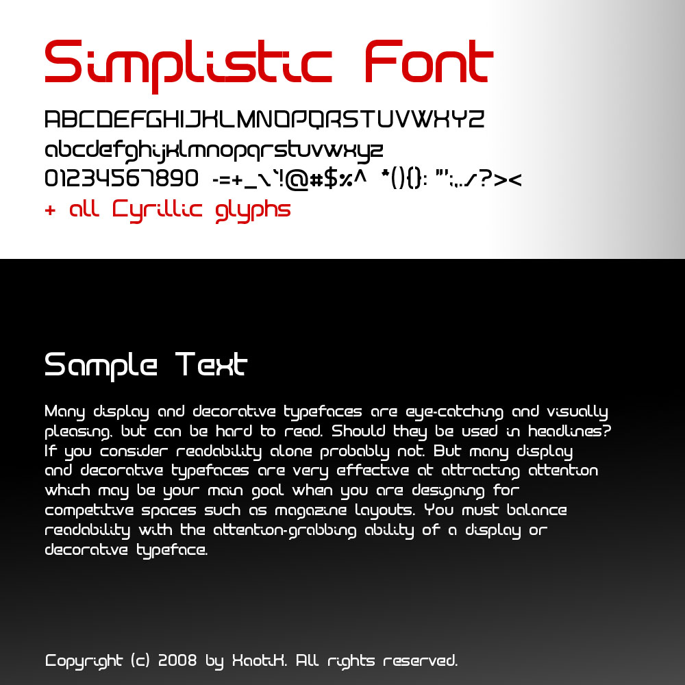 Simplistic font