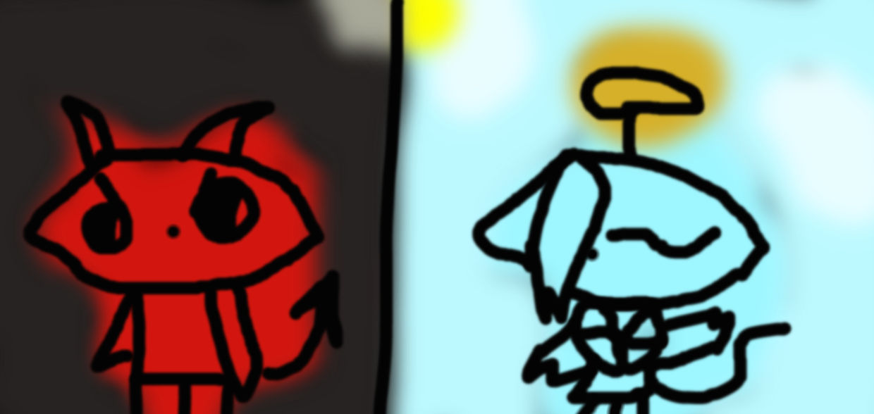 the DEMON and the ANGEL by AskDeathlineandDawn on DeviantArt