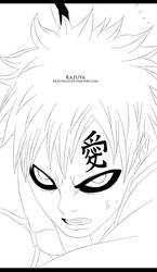 naruto 661 gaara lineart By kazuya