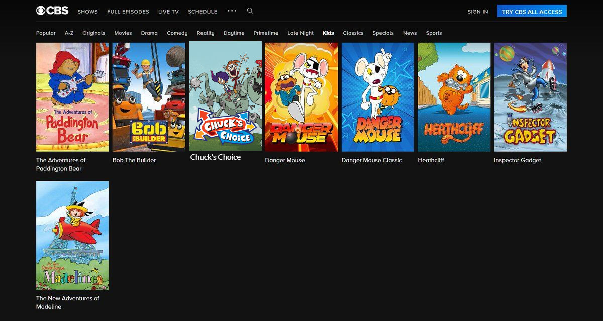cbs all access kids