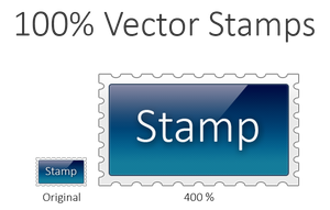 Scalable Stamp Template PSD