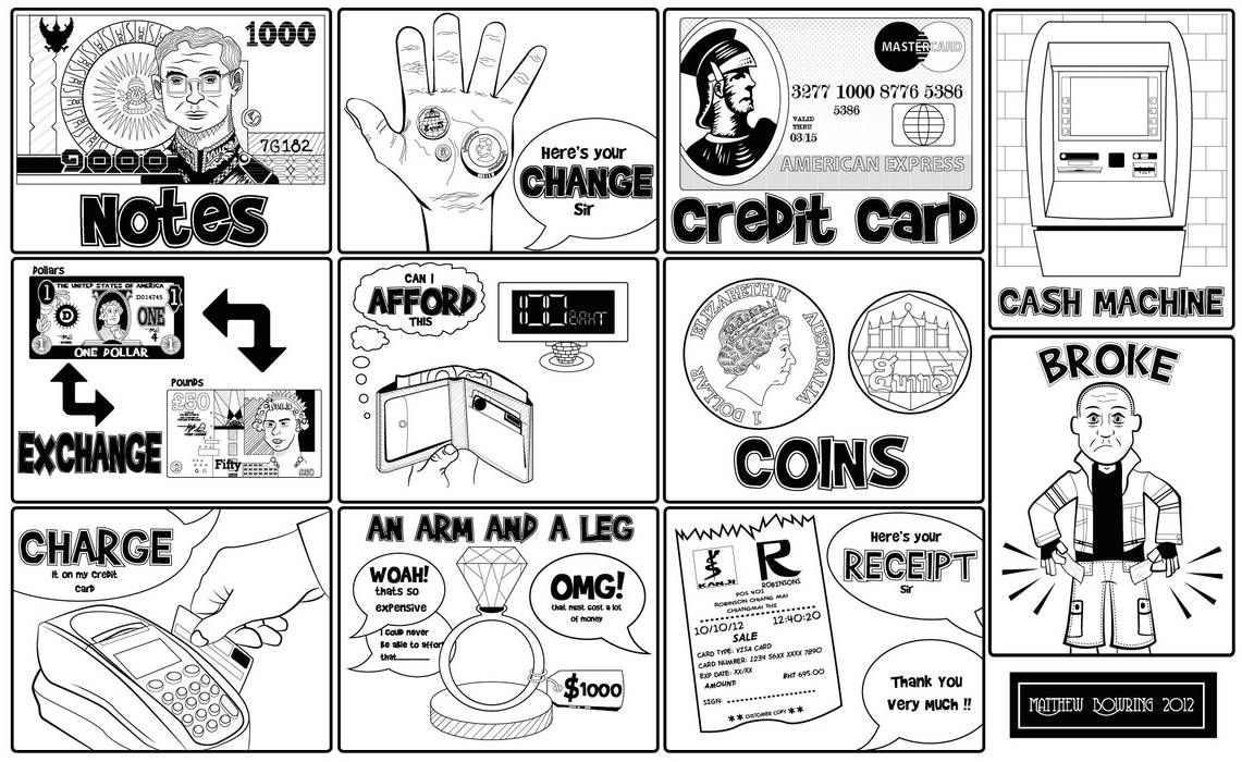 ESL Flash Card Set Money and Cash by MattBowring on DeviantArt