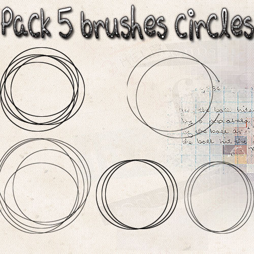 Pack 5 Brushes Circles by EditionsAguss on DeviantArt