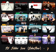 TV Folder Icons ColorFlow . Set 7