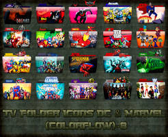 TV Folder Icons (DC and Marvel) ColorFlow . Set 8