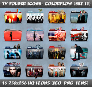 TV Folder Icons ColorFlow . Set 11