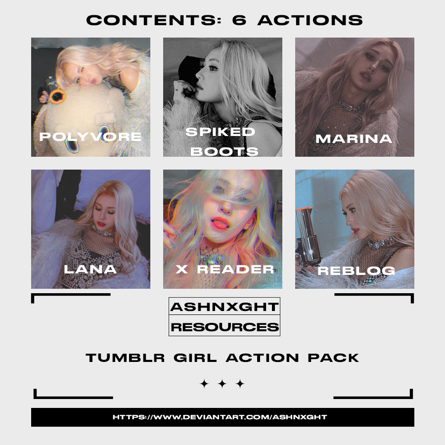 Tumblr Girl Actions [ashnxght] by ashnxght on DeviantArt