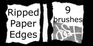 ripped paper edge brushes