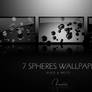 7 SPHERES WALLPAPER black and white