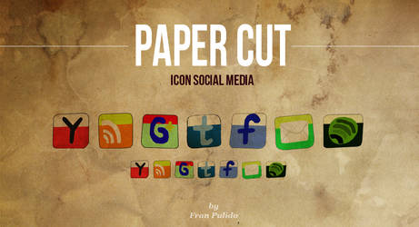 Paper Cut  Icon Social Media