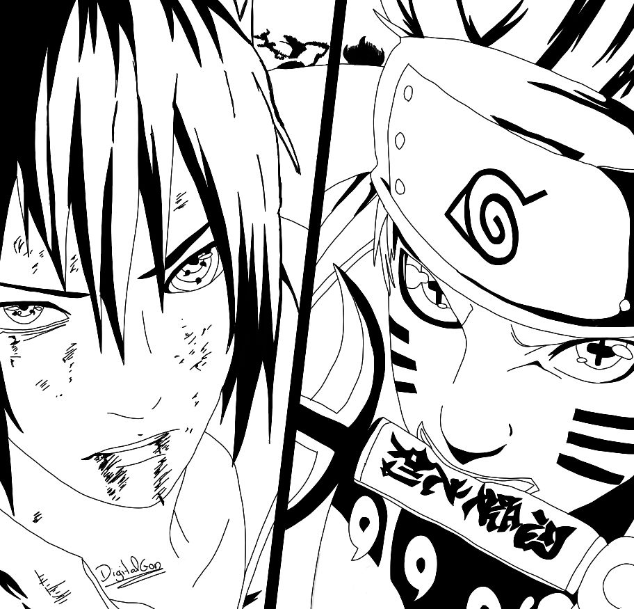 Naruto vs Sasuke by DigitalGon on DeviantArt