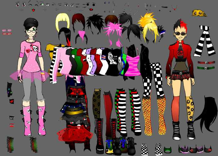 Emo Vs Punk Dress Up By Shidabeeda On