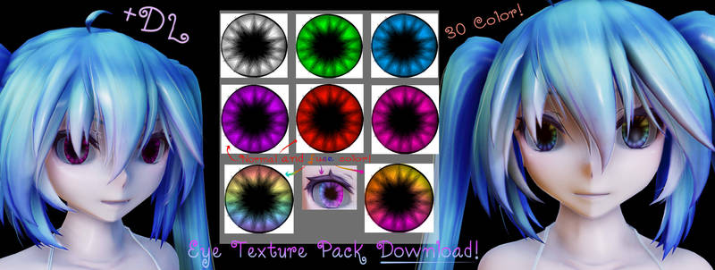 [MMD|MikuMikuDance] Eyes texture pack TDA (DL)