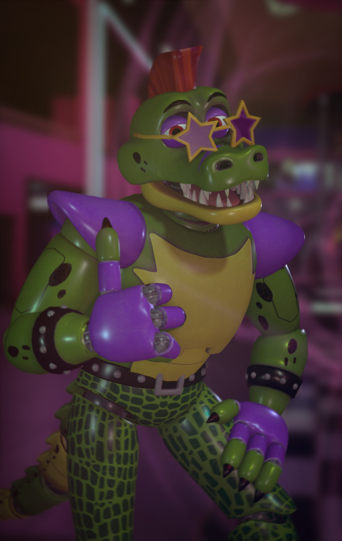 Monty gator/glamrock bonnie by Chibicircusperidot on DeviantArt