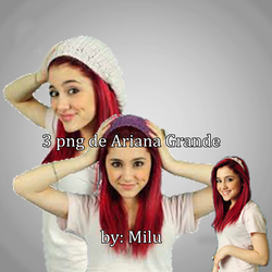 3 pngs de Ariana Grande.