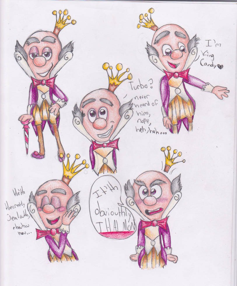 King Candy Sketches Colored By Ask Kc And Turbo On Deviantart
