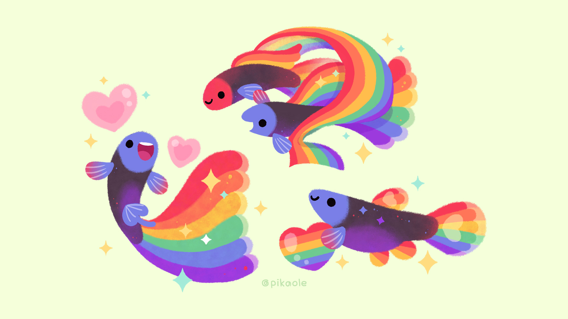 Rainbow Guppy wallpaper by pikaole on DeviantArt