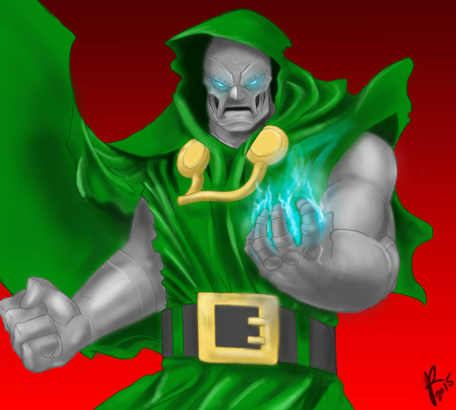 dr doom head-Recovered by joserodarte on DeviantArt