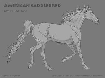 American Saddlebred trotting|P2U Base| by HorRaw-X