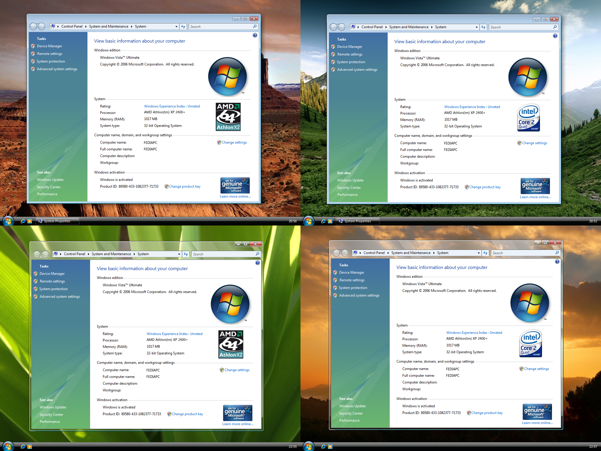 Vista system properties for XP