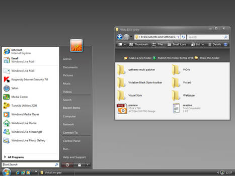 Vista Live Grey pack for XP