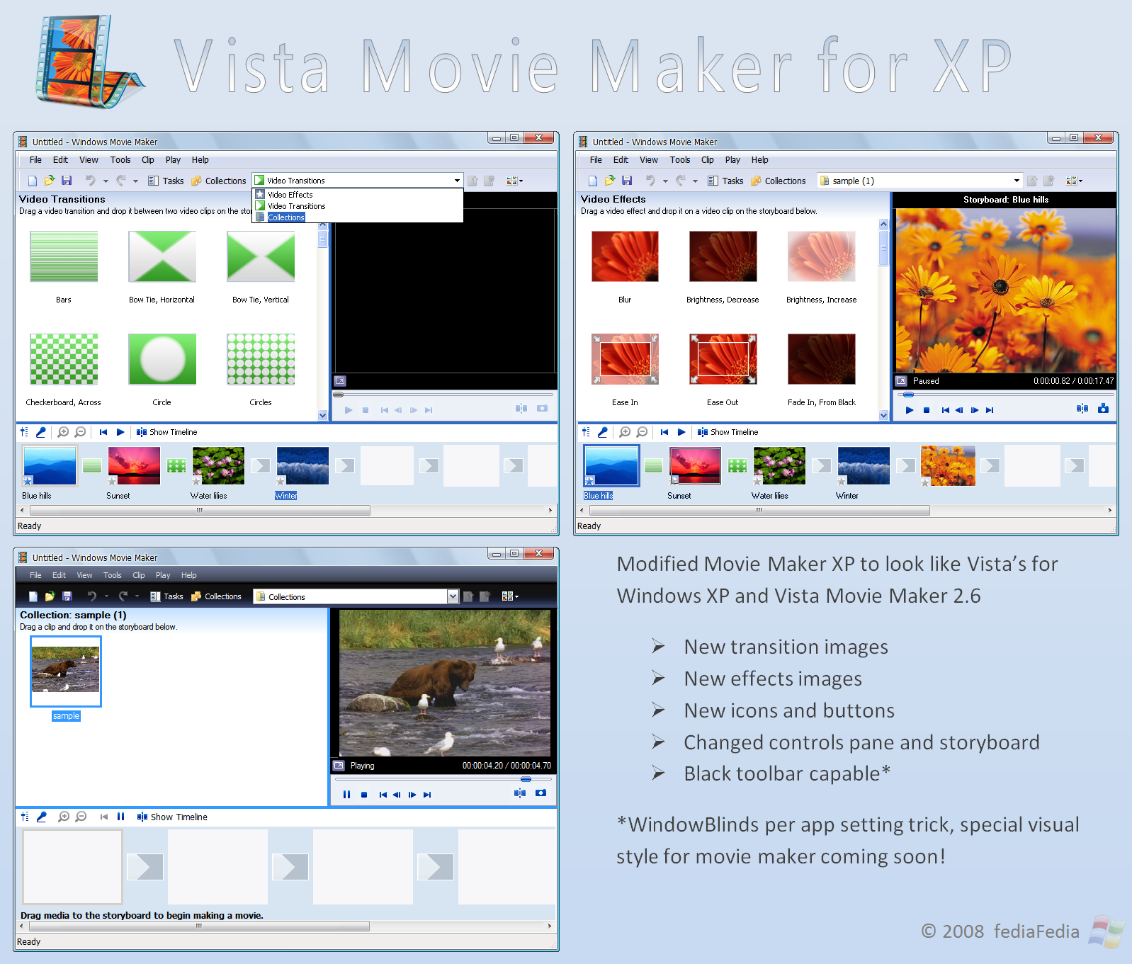 Vista's movieMaker for XP