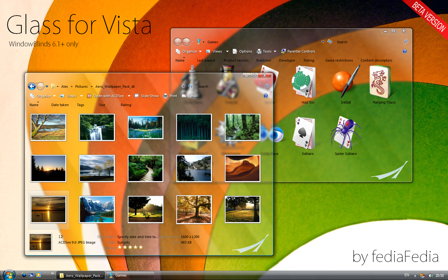 Glass for Vista WB