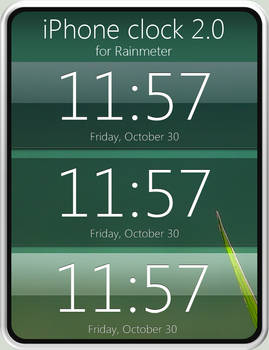 iPhone clock 2.0 for Rainmeter