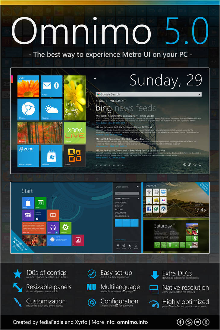 Omnimo 5.0 for Rainmeter by fediaFedia