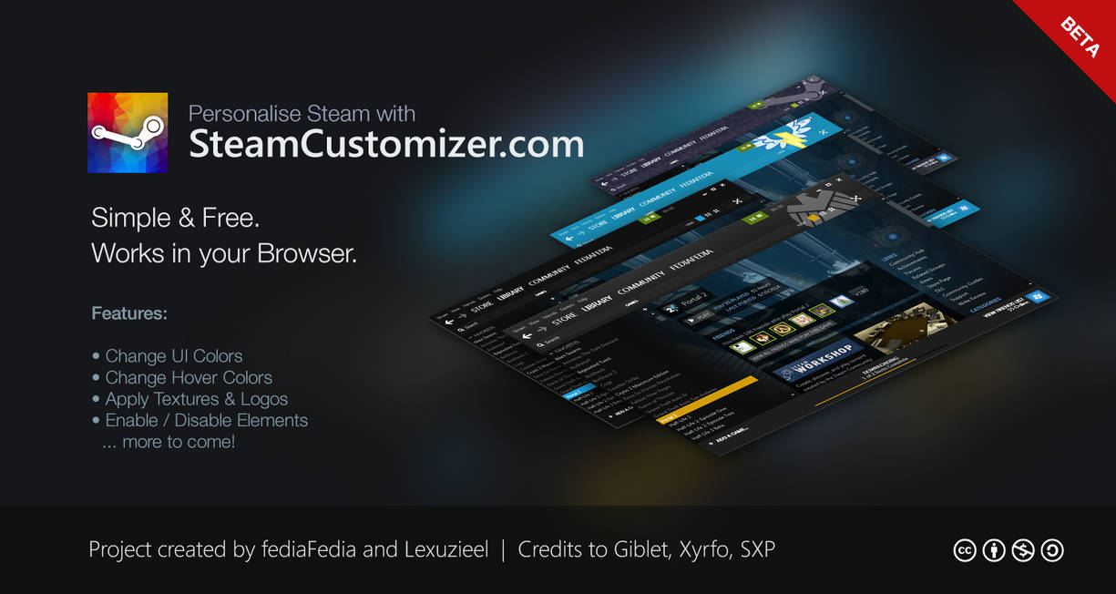 SteamCustomizer.com - Beta 1 by fediaFedia