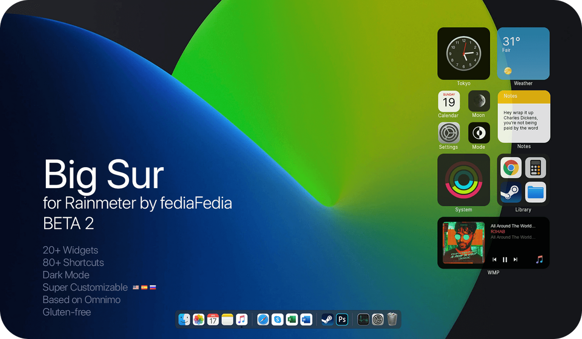 Big Sur BETA 2 for Rainmeter by fediaFedia on DeviantArt