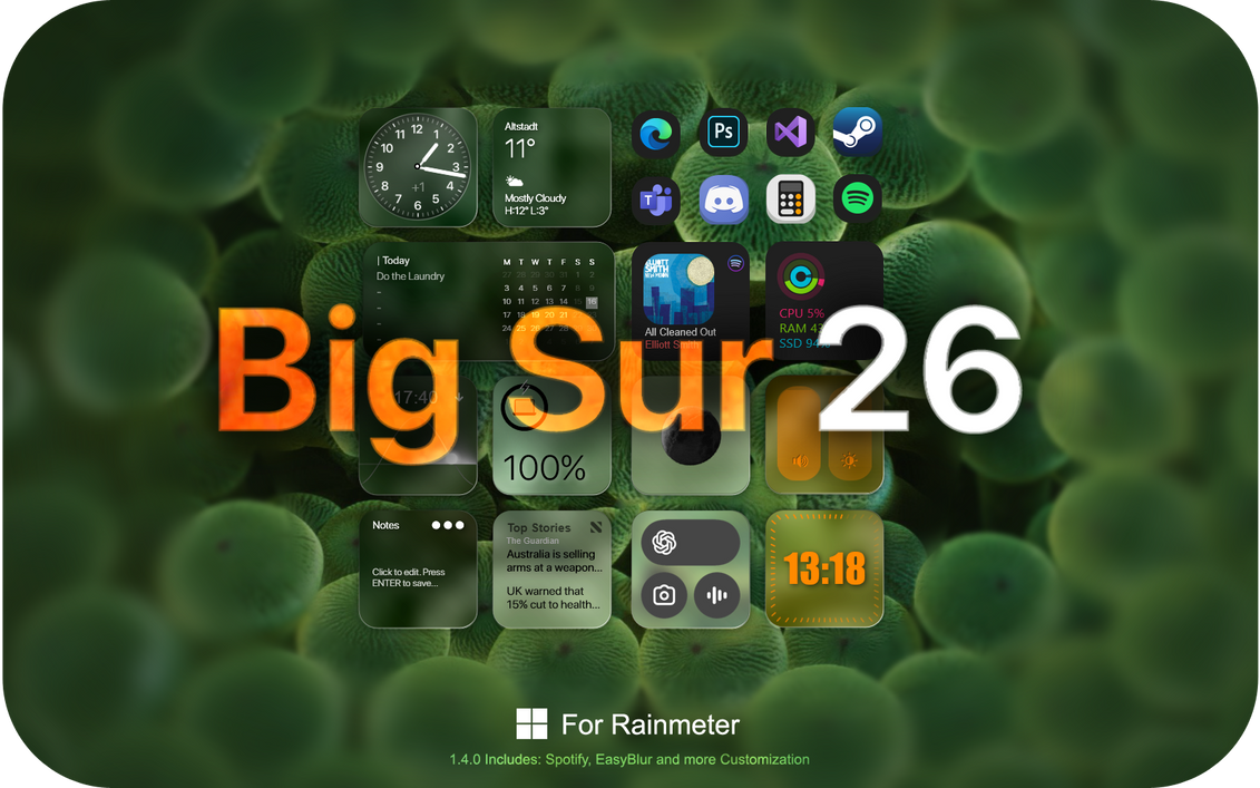 Big Sur 26 for Rainmeter