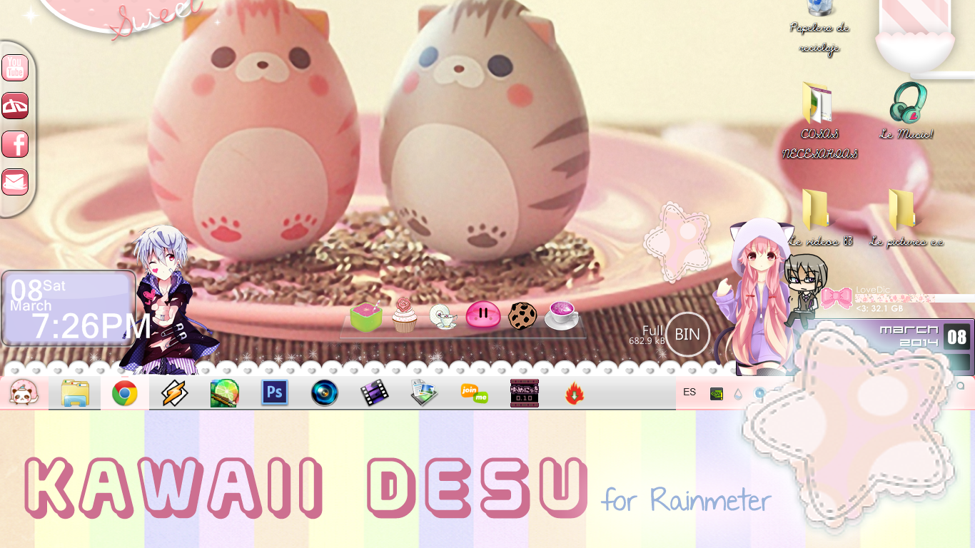 Kawaii Desu for Rainmeter