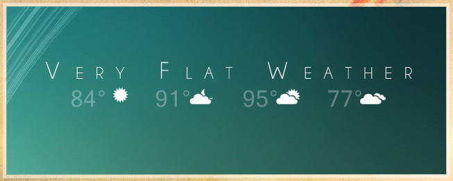 Very Flat Weather - RainMeter