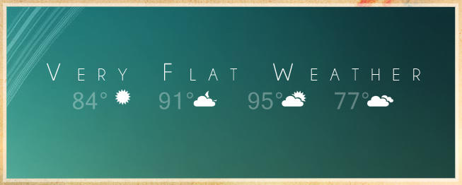 Very Flat Weather - RainMeter