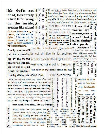 Christian Music Typography by LibbytheKautz on DeviantArt