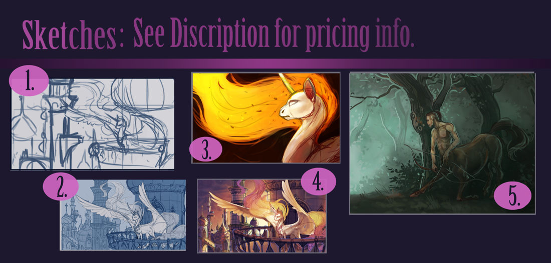 Commission examples, Sketches. by TurnipStewdios on DeviantArt
