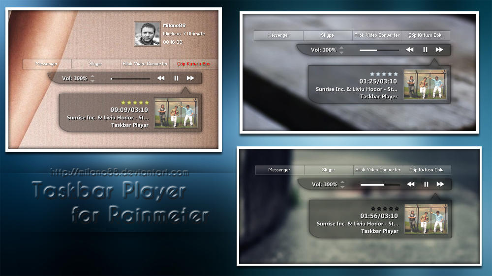 Taskbar Player for Rainmeter by milano88 on DeviantArt