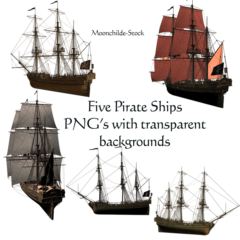 Pirate Ships II Stock by Moonchilde-Stock