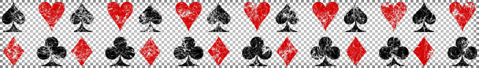 Grunge Playing Card Suits by singularitycomplex