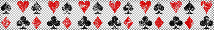 Grunge Playing Card Suits