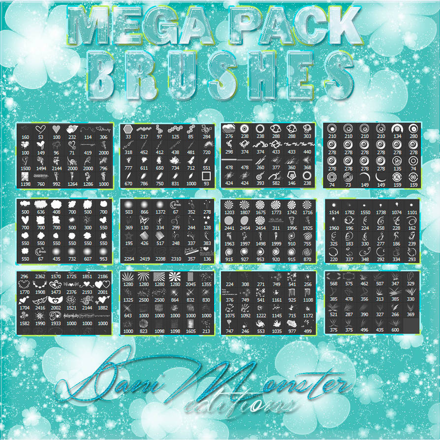 Megapack Brushes DaniMonster by DaniMonsterEditions on DeviantArt