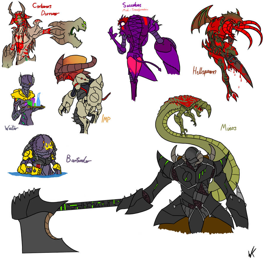 Hellway Sketchdump 16 by MyRynoRunsHot on DeviantArt