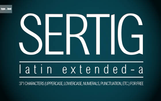 Sertig - Free Font