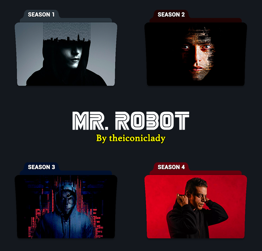 Mr.robot Tv series (2017)Season 1,2,3 Folder icon by G0D-0F-THUND3R on  DeviantArt