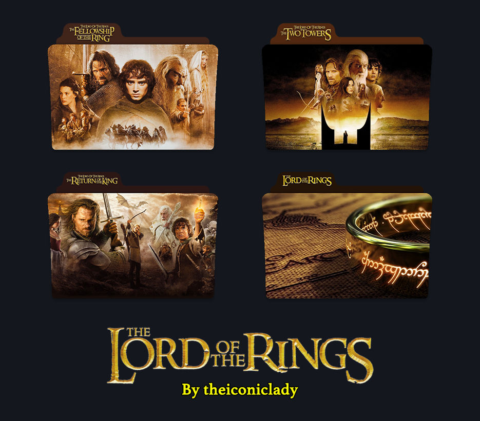 The Lord of the Rings Movies Folder Icons by theiconiclady on
