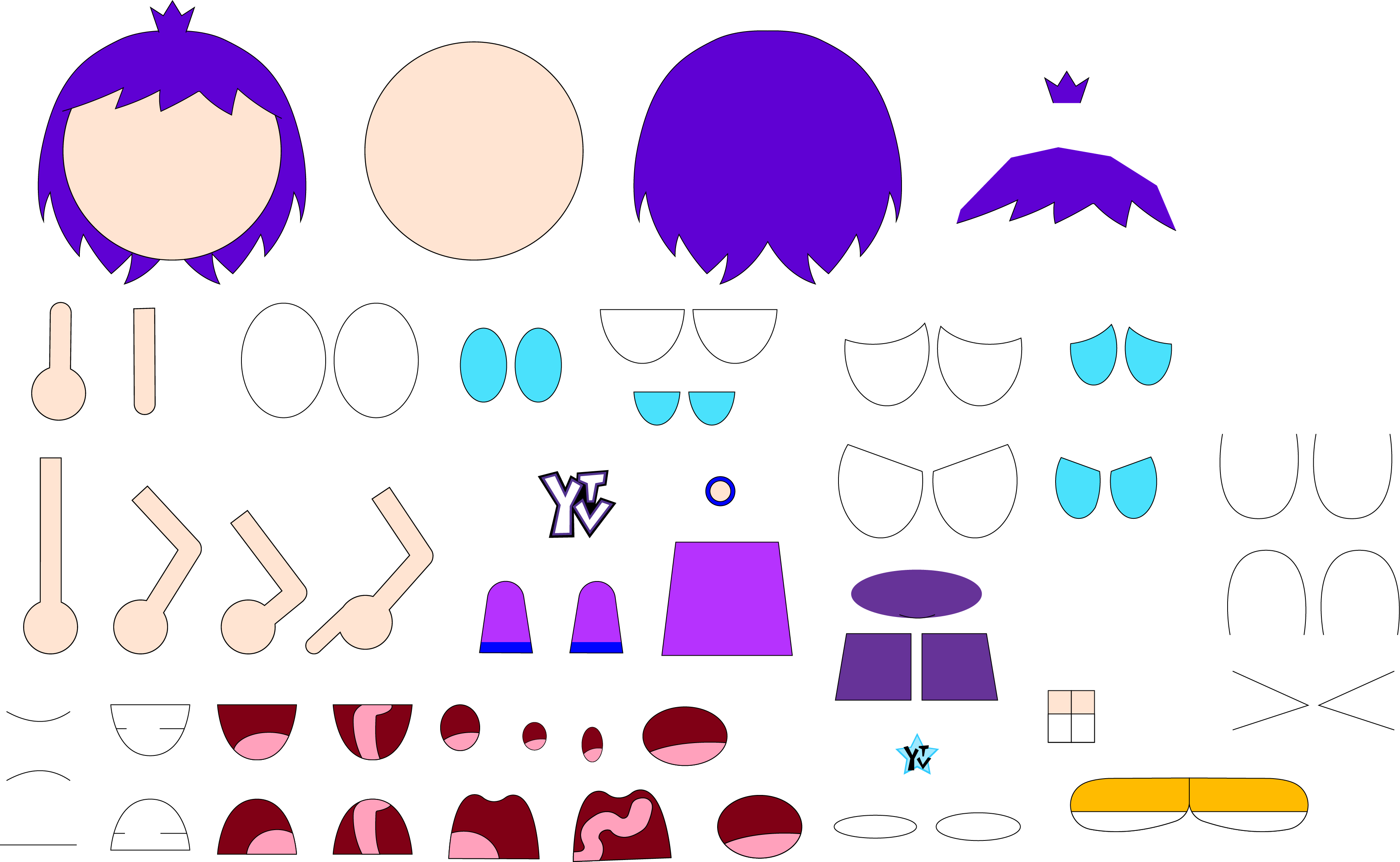 2003 YTV Character Builder/Sprite Sheet by Vissy1 on DeviantArt