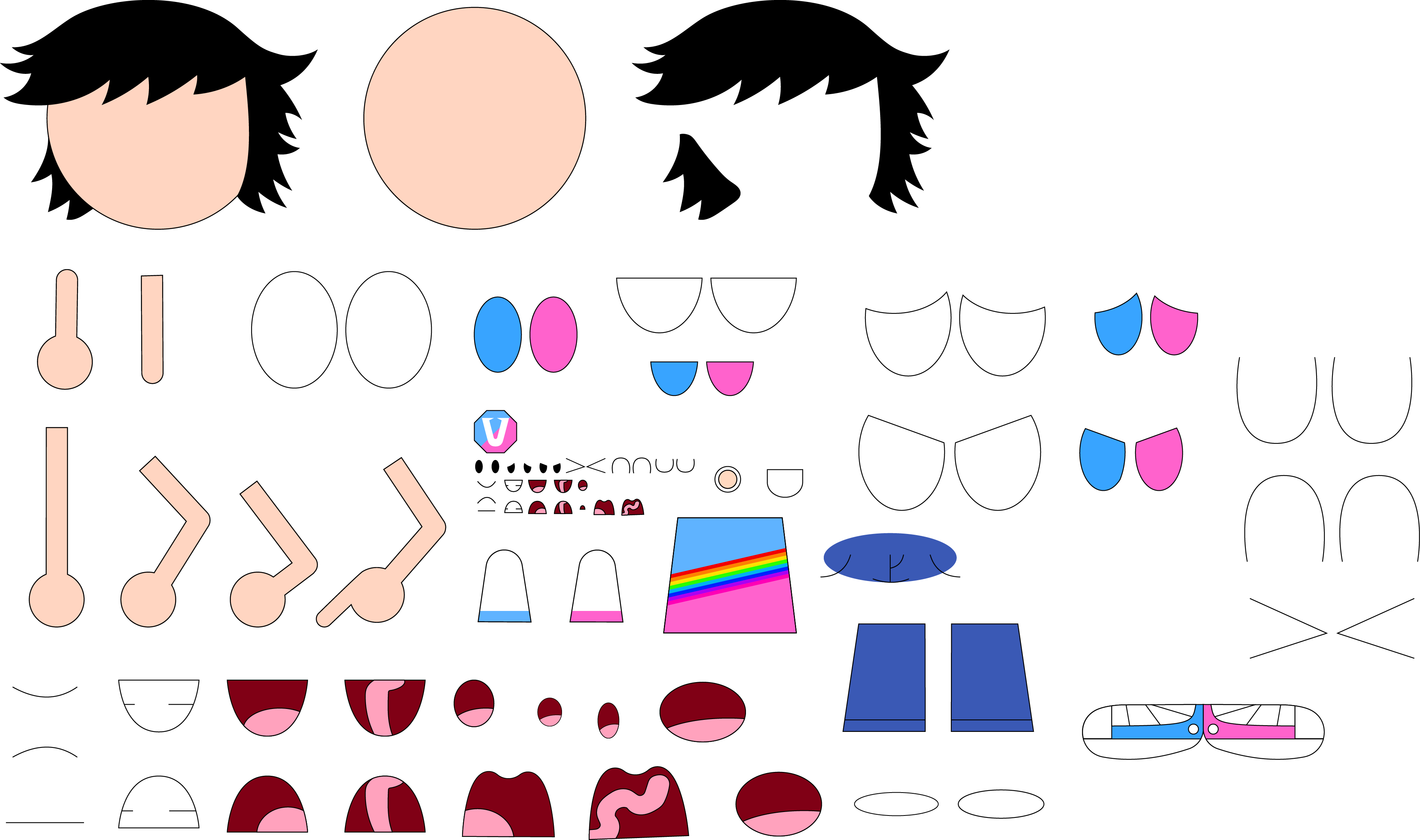 Vissy Character Builder/Sprite Sheet (2026 UPDATE) by Vissy1 on DeviantArt