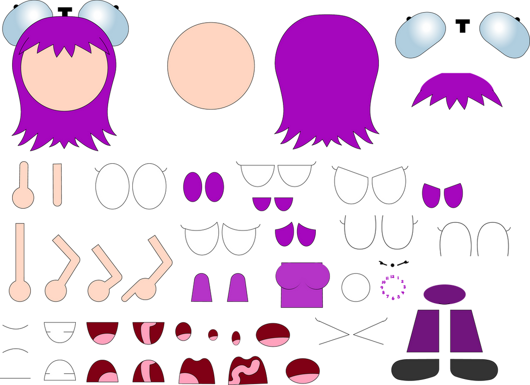 Anne Character Builder/Sprite Sheet by Vissy1 on DeviantArt